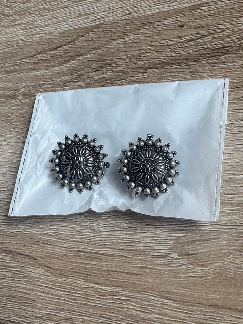 Brand New Oxidized Indian Stud Earrings